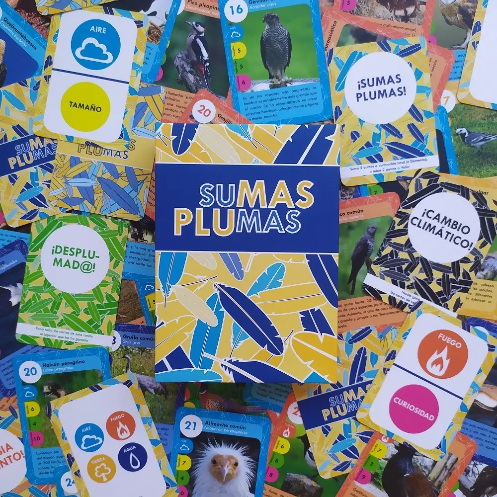 El juego de cartas Sumas Plumas